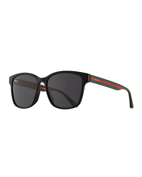 gucci men's square-frame sunglasses - black|Gucci sunglasses men sunglass hut.